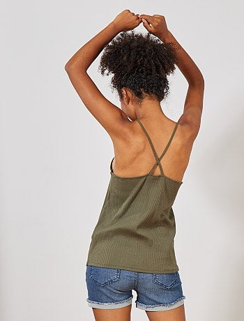 Débardeur en maille côtelée - Kiabi