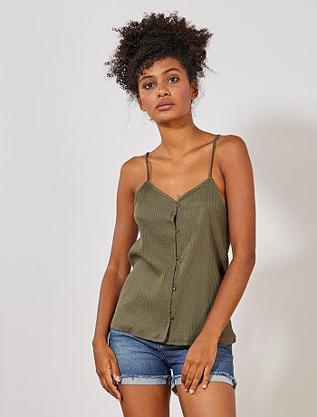 Débardeur en maille côtelée - Kiabi