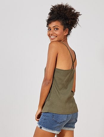 Débardeur en maille côtelée - Kiabi