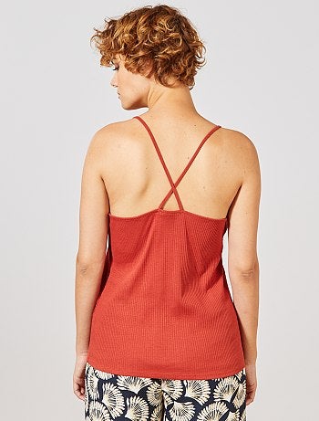 Débardeur en maille côtelée - Kiabi