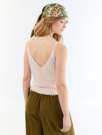 Débardeur en maille crochet