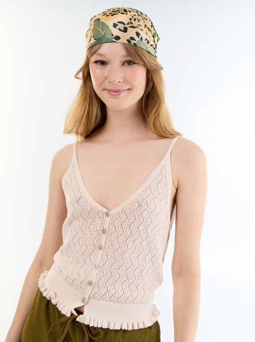 Débardeur en maille crochet - Kiabi