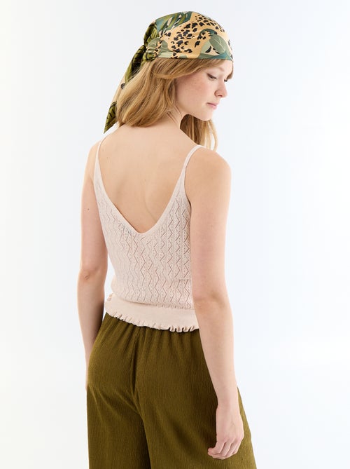 Débardeur en maille crochet - Kiabi