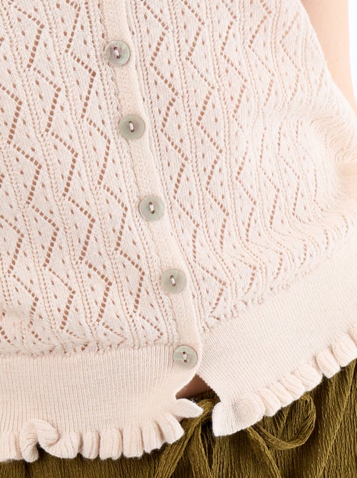 Débardeur en maille crochet - Kiabi