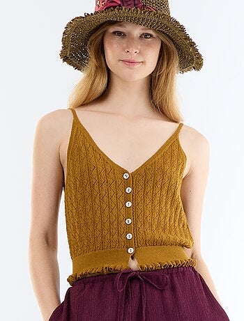Débardeur en maille crochet
