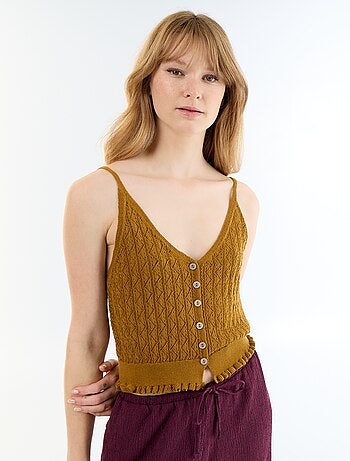Débardeur en maille crochet