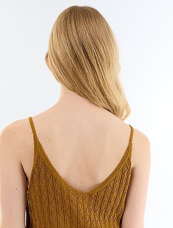 Débardeur en maille crochet