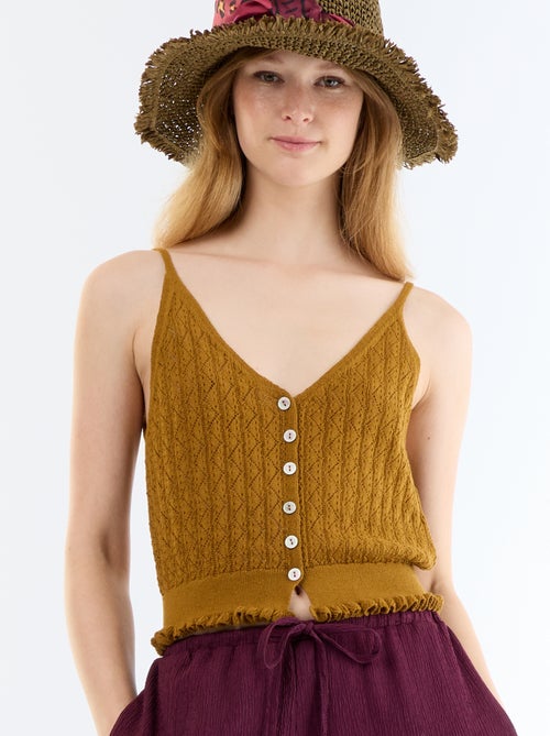 Débardeur en maille crochet - Kiabi