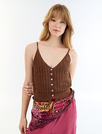 Débardeur en maille crochet