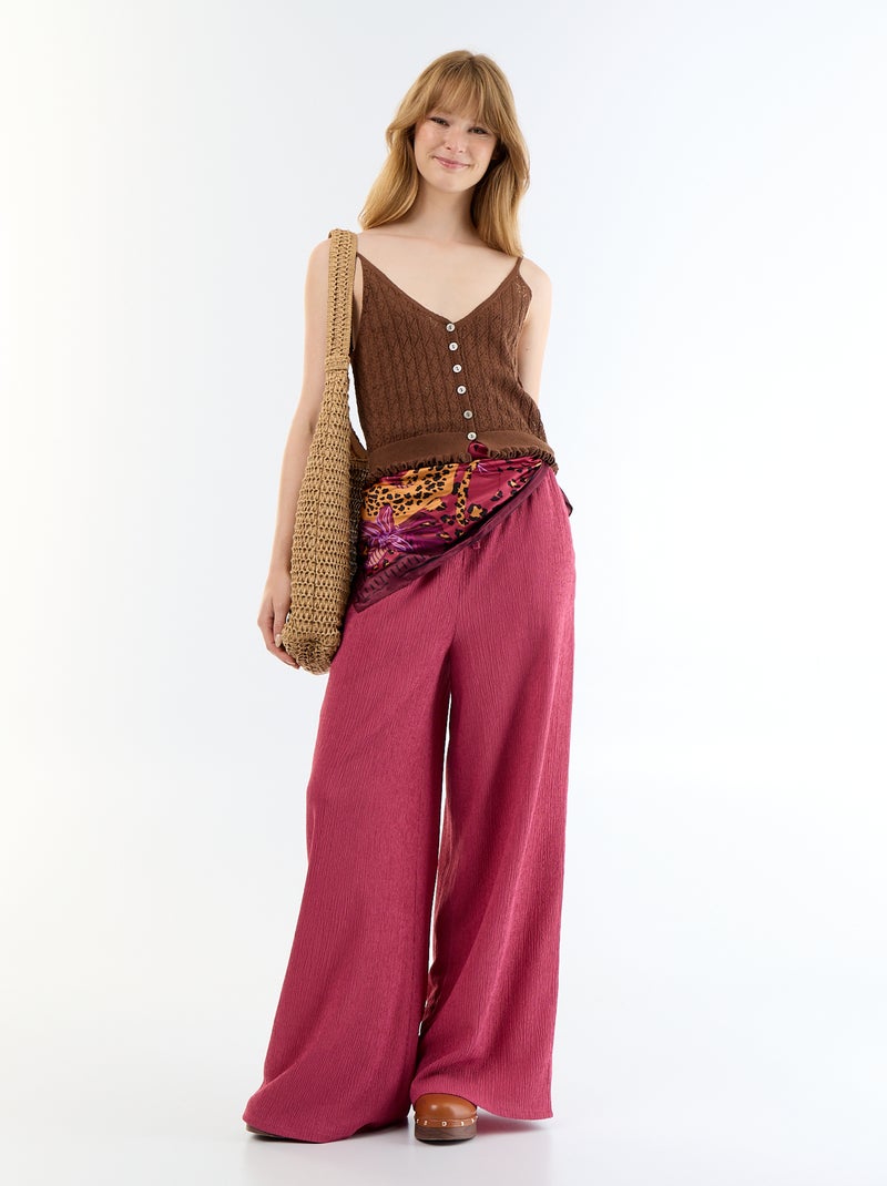 Débardeur en maille crochet Marron - Kiabi