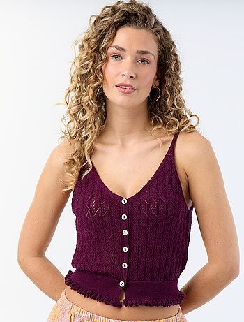 Débardeur en maille crochet