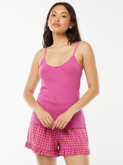 Débardeur en maille pointelle - Kiabi