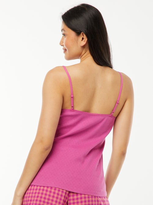 Débardeur en maille pointelle - Kiabi