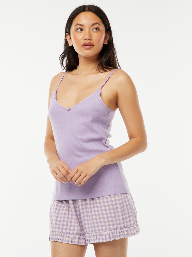 Veste Femme Artisanale Doublée En Maille - Violet - Taille M - Craft