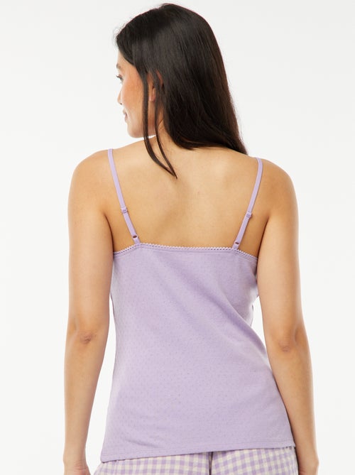 Débardeur en maille pointelle - Kiabi