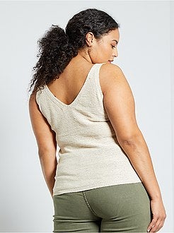 Débardeur en maille ruban - Kiabi