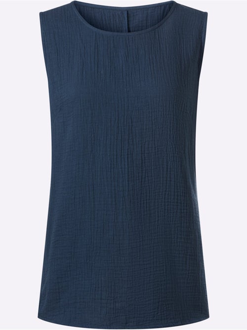 Débardeur en mousseline à encolure ronde et fentes latérales - Taille standard - Moda Vilona - Kiabi Débardeur en mousseline à encolure ronde et fentes latérales - Taille standard - Moda Vilona - Kiabi