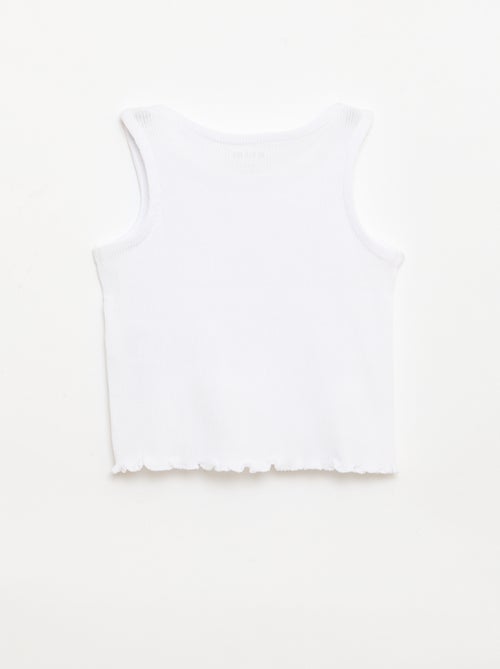 Débardeur en rib avec base ondulée - Kiabi