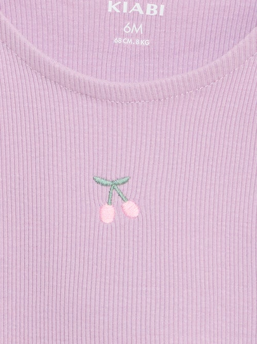 Débardeur en rib avec base ondulée - Kiabi