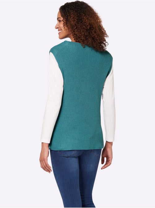 Débardeur en tricot 50% coton - taille standard - witt - Kiabi Débardeur en tricot 50% coton - taille standard - witt - Kiabi