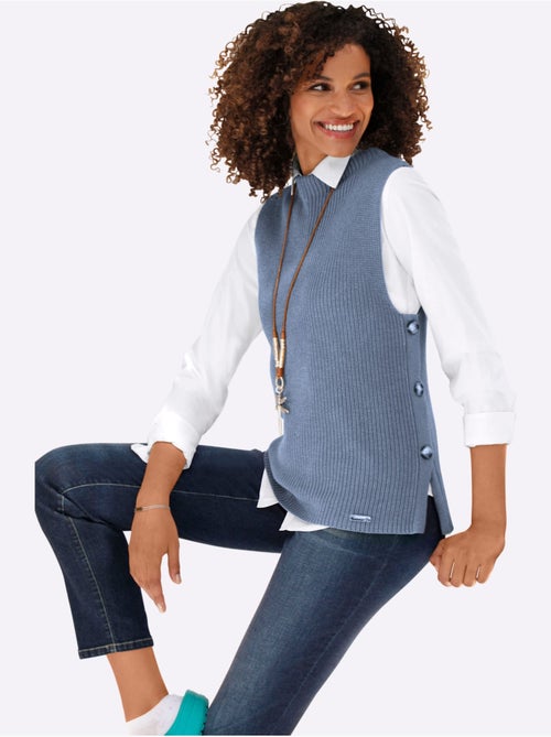 Débardeur en tricot 50% coton - taille standard - witt - Kiabi Débardeur en tricot 50% coton - taille standard - witt - Kiabi