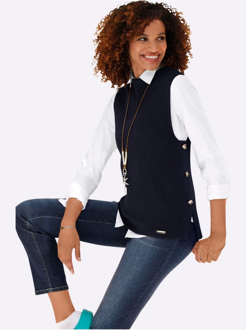 Débardeur en tricot 50% coton - taille standard - witt - Kiabi Débardeur en tricot 50% coton - taille standard - witt - Kiabi