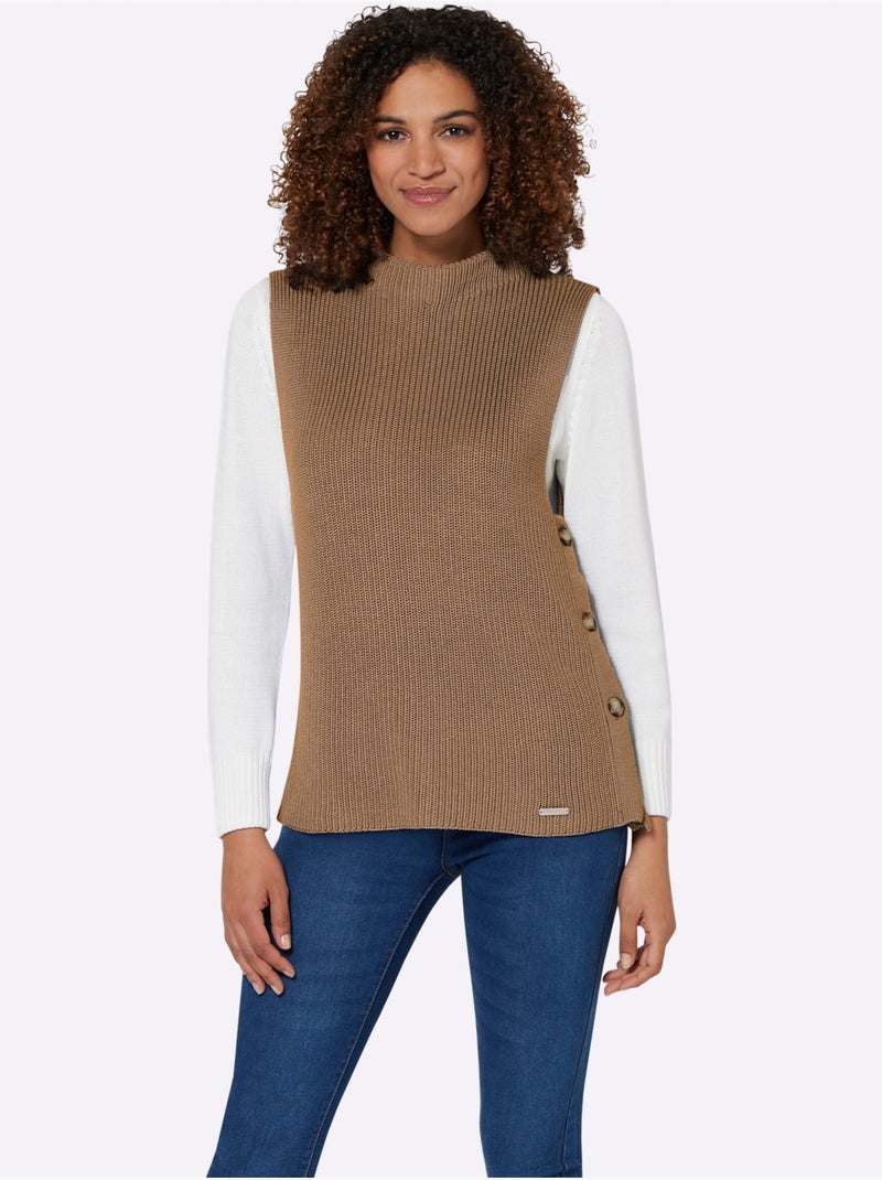 Débardeur en tricot 50% coton - taille standard - witt Doré - Kiabi