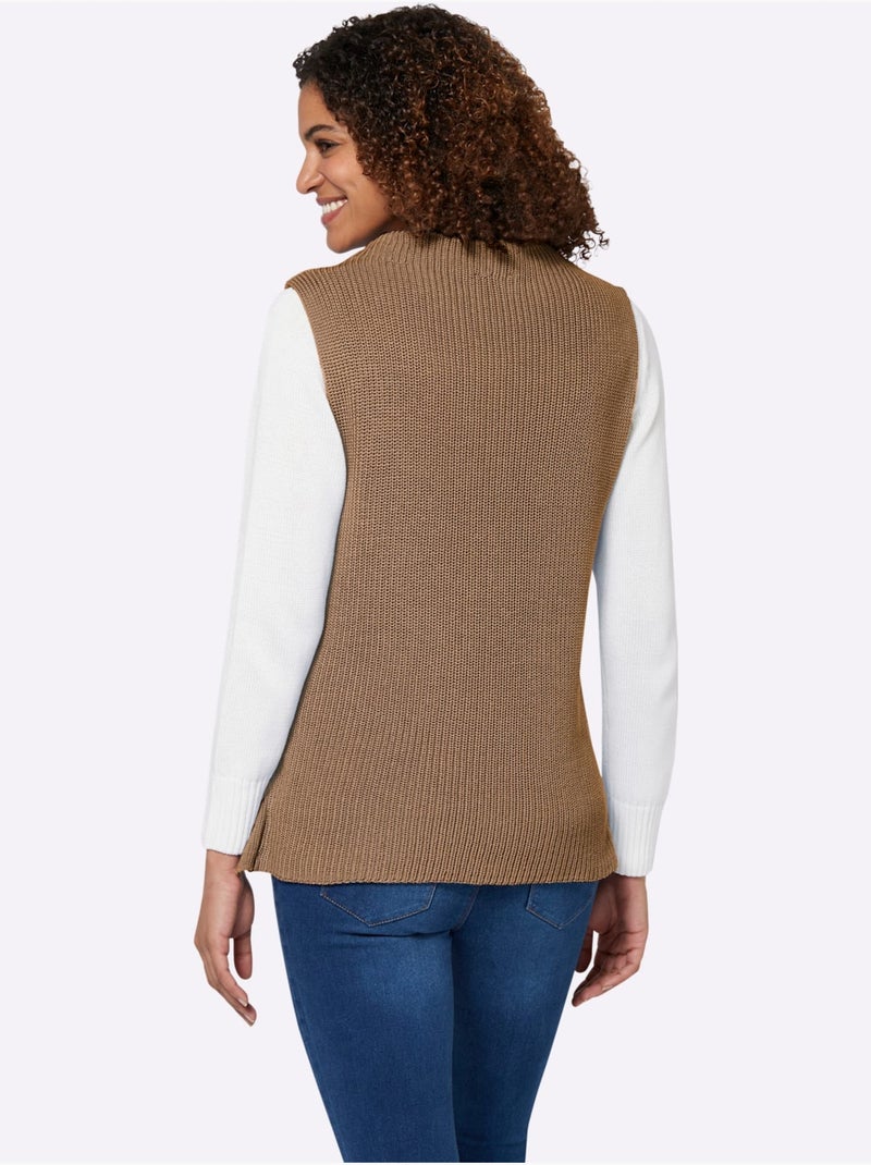 Débardeur en tricot 50% coton - taille standard - witt Doré - Kiabi