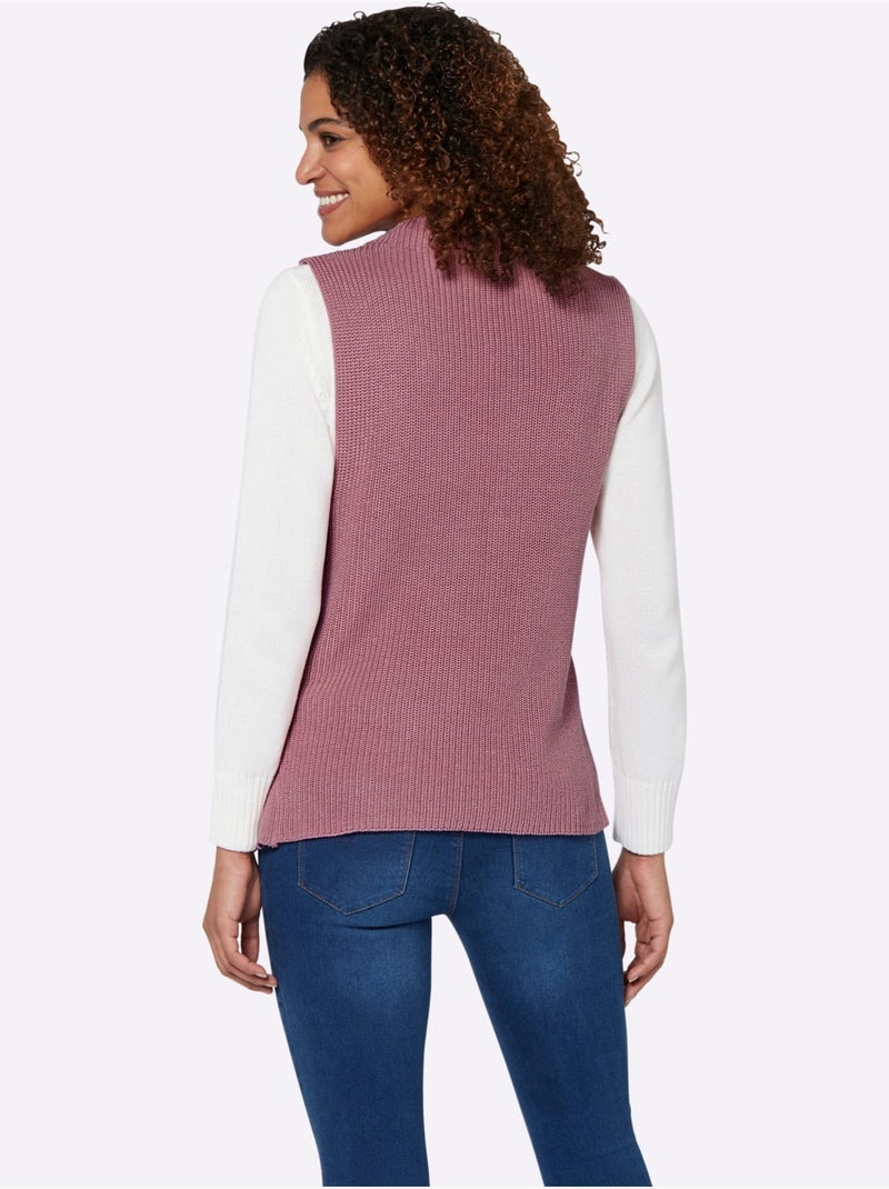 Débardeur en tricot 50% coton - taille standard - witt Rose - Kiabi