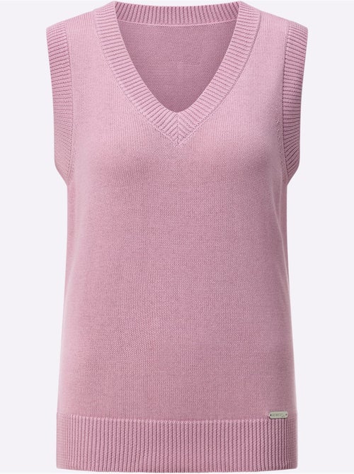 Débardeur en tricot à col V et finitions côtelées - Taille standard - Witt - Kiabi Débardeur en tricot à col V et finitions côtelées - Taille standard - Witt - Kiabi