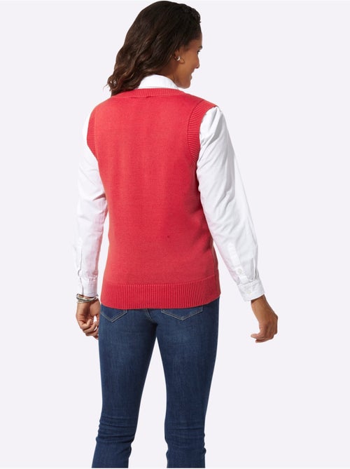 Débardeur en tricot avec col V et finitions côtelées - Taille standard - Witt - Kiabi Débardeur en tricot avec col V et finitions côtelées - Taille standard - Witt - Kiabi