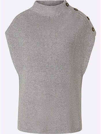 Débardeur En Tricot Col Montant - Taille Standard - Helline