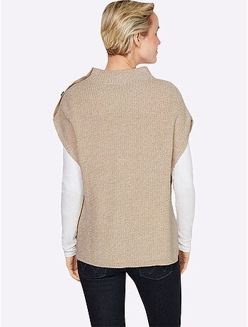 Débardeur En Tricot Col Montant - Taille Standard - Helline