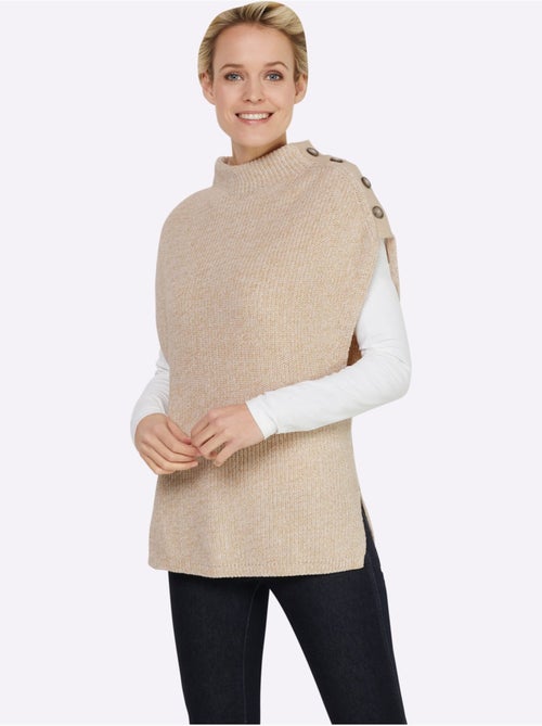 Débardeur en tricot côtelé avec col montant et fentes latérales - Taille standard - Helline - Kiabi Débardeur en tricot côtelé avec col montant et fentes latérales - Taille standard - Helline - Kiabi