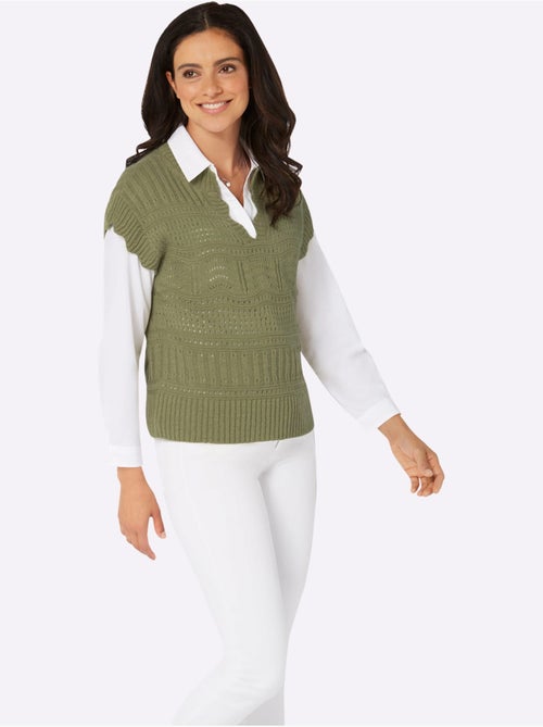 Débardeur En Tricot Doux Et Chaud - Taille Standard - Witt - Kiabi Débardeur En Tricot Doux Et Chaud - Taille Standard - Witt - Kiabi
