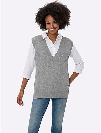Débardeur En Tricot Pur Coton - Taille Standard - Helline