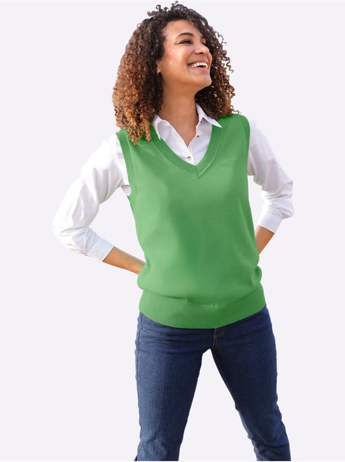 Débardeur En Tricot Pur Coton - Taille Standard - Witt - Kiabi Débardeur En Tricot Pur Coton - Taille Standard - Witt - Kiabi