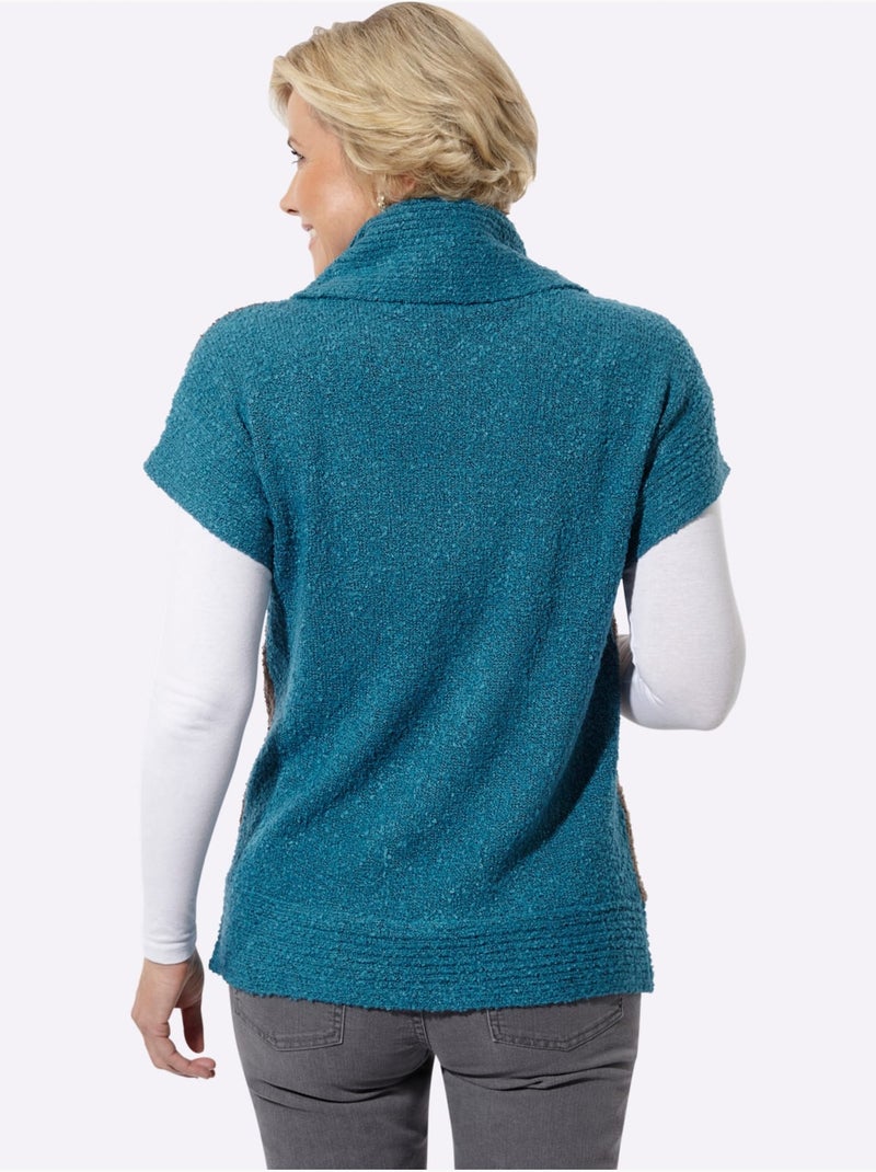 Débardeur En Tricot Qualité Bouclé Douce - Taille Standard - Witt Noir Bleu Gris - Kiabi
