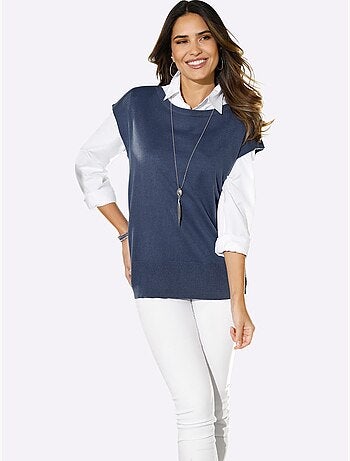 Débardeur En Tricot Sans Manches - Taille Standard - Moda Vilona