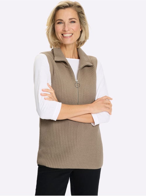 Débardeur En Tricot Tricot - Taille Standard - Moda Vilona - Kiabi