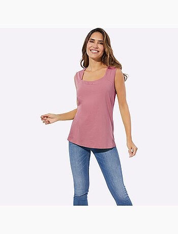 Débardeur Encolure Carrée - Taille Standard - Moda Vilona