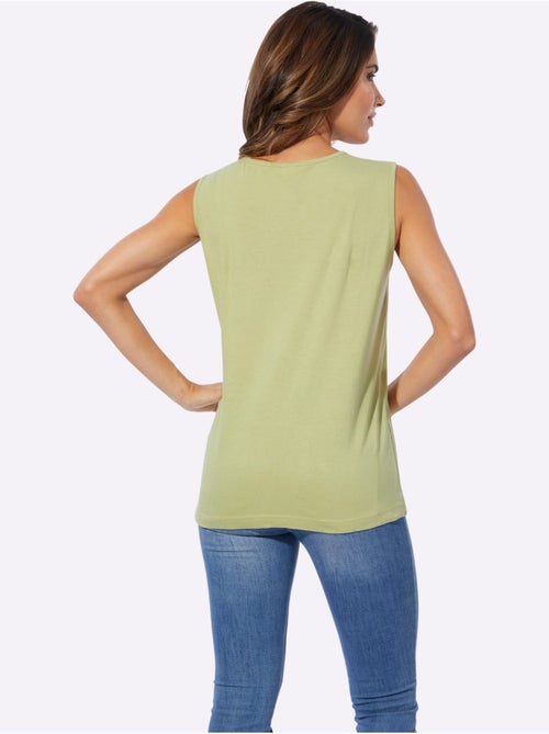 Débardeur encolure carrée sans manches avec coutures décoratives - Taille standard - Moda Vilona - Kiabi