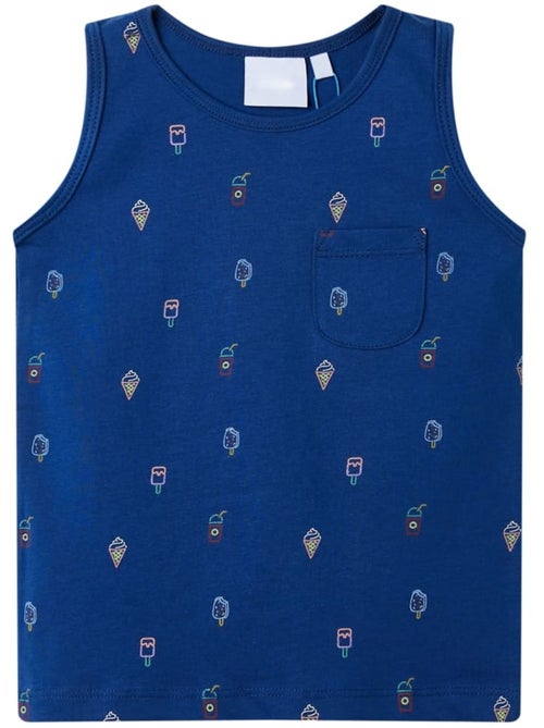 Débardeur enfant 100% coton foncé imprimé glace - vidaxl - Kiabi Débardeur enfant 100% coton foncé imprimé glace - vidaxl - Kiabi