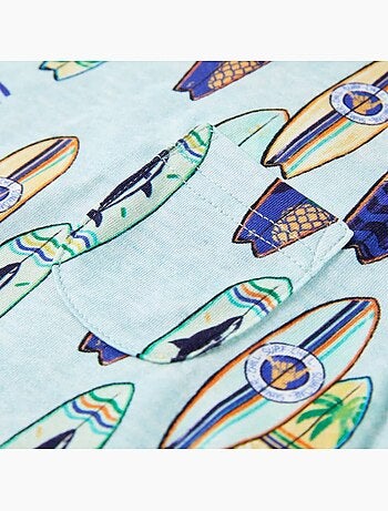 Débardeur enfant coton imprimé planches de surf - vidaxl