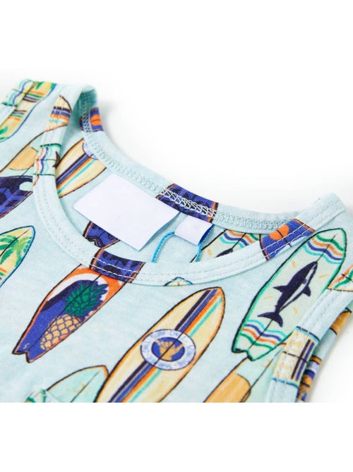 Débardeur enfant coton imprimé planches de surf - vidaxl - Kiabi