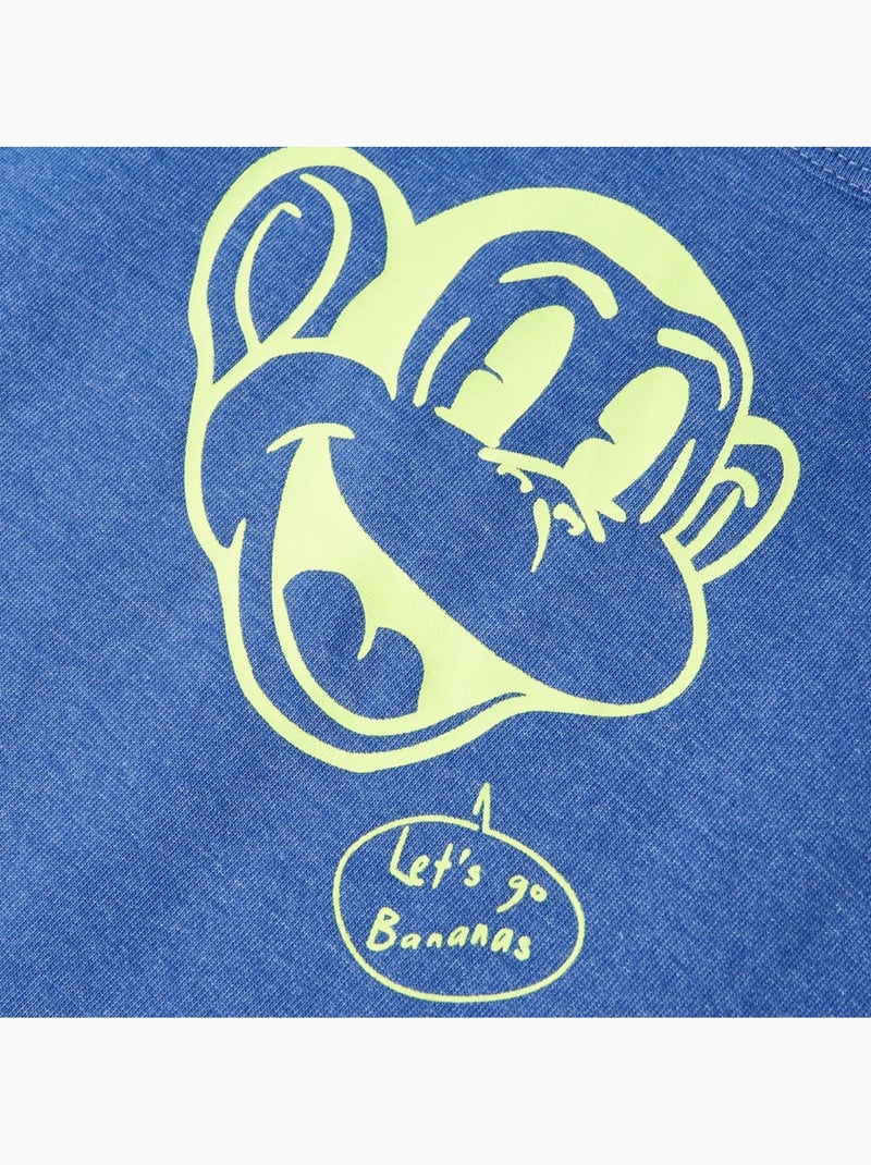 Débardeur enfant imprimé tête de singe coton mélangé - vidaxl Bleu gris - Kiabi