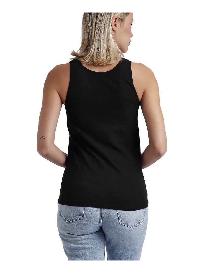 Débardeur Escote Guipur Noir - Kiabi