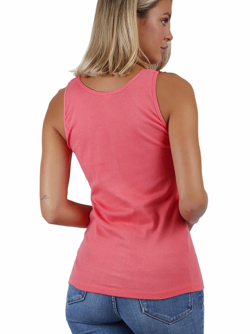 Débardeur Escote Guipur Orange corail - Kiabi