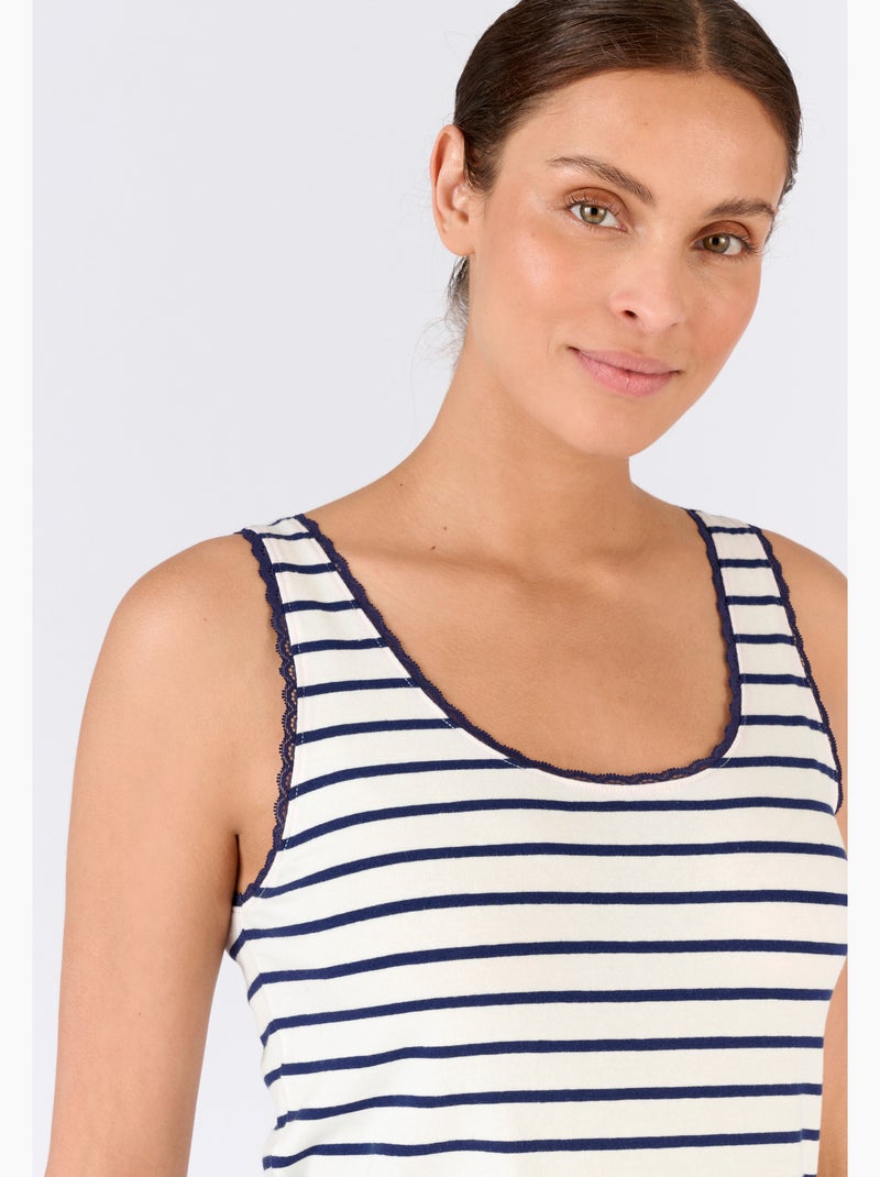Débardeur Essential maille jersey extensible - Damart Blanc cassé - Kiabi