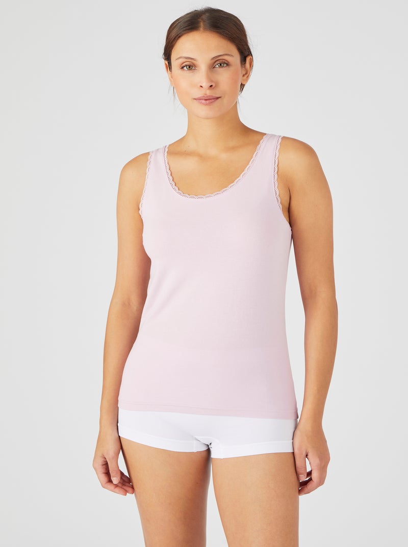 Débardeur Essential maille jersey extensible - Damart Mauve lilas - Kiabi